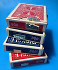 Playing Card Lot Vintage Bicycle #808 Red (2) & Blue (2) Partial Tax Stamp On 3