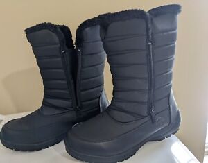 Totes Womens Jennifer Winter Boots Black  Waterproof , Size 9W