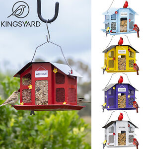 Kingsyard Bird Feeder for Outdoors Hanging Metal Weatherproof Seed Feeder 4 lbs