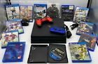 Sony Playstation 4 Black Game Console W/ 13 Games, Mini Wired Controller & More