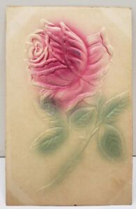 Embossed Airbrushed Rose to Perkasie Pa 1909 Postcard D8