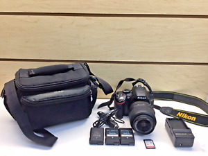 Nikon D3200 24.2MP Digital SLR Camera + 18-55 mm DX lens Batteries Charger, Bag