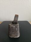 Antique Primitive Wrought Iron Goat Bell with Original Leather Strap