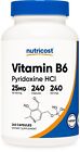Nutricost Vitamin B6 (Pyridoxine HCl) 25mg, 240 Capsules