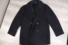 Vintage US Navy Pea Coat Men 44 Overcoat 100% Wool Kersey DSA100-67-C-1279