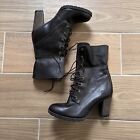 TIMBERLAND STRATHAM Boots Women's SIZE 9.5 Brown Leather Lace Up Earthkeepers
