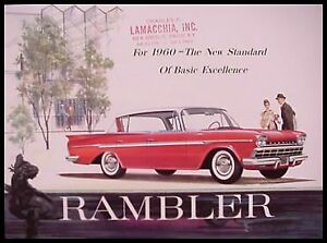 1960 AMC Rambler Prestige Color Brochure, Ambassador, Rebel