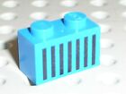 LEGO Blue Brick with Black Grill Pattern Ref 3004p06 / Set 6980 6881 7722 6928
