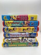 The Wiggles VHS Clam Shell Lot Of (6) Cold Spaghetti, Wiggle Time, Dance Party