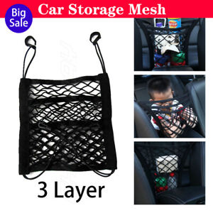 Car Seat Side Back Mesh Interior Storage Net Bag Pocket Phone Gadget Holder