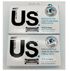 2 Pack- Bic a razor for Us 4 Refill cartridges (5 Flexible Blades)