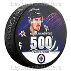 Mark Scheifele #55 Winnipeg Jets 500 Career Points Hockey Puck - May 5,2021