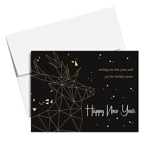 2024 Happy New Year Greeting Cards – Wishing You Love, Peace & Joy – Christma...