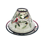 New ListingYankee Candle Crackled Glass Winter Birds Jar Candle Topper And Bottom Plate
