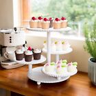 GENMOUS 4 Tiered Beaded Cake and Cupcake Stand Combo for Birthday Party Decor, R