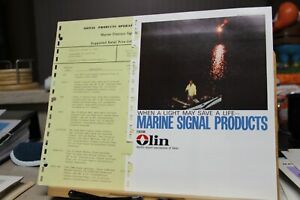 Brochure OLIN Marine Distress Signal Products Boat Lights Vintage Flares Catalog