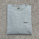 Vintage Levi's T-shirt Adult Mens Medium Boxy Gray Long Sleeve Embroidered 90s