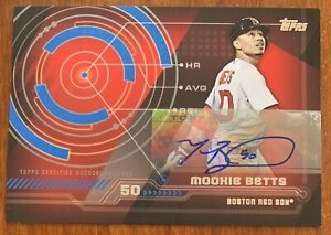 Mookie BETTS🔥2014 Topps Trajectory Rookie Auto RC #TA-MBE NM Red Sox Dodgers📈