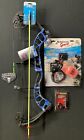 PSE D3 Blue Bowfishing Compound Bow Left Hand AMS Reel Snapshot Rest Arrow New