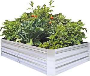 New ListingGalvanized Raised Garden Beds for Vegetables Large Metal Planter Box Steel