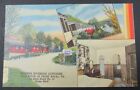 Bower's Riverside Cottages Front Royal VA Vintage Teich Linen Postcard Unposted