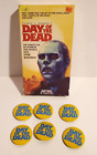 GEORGE ROMERO DAY OF THE DEAD VHS VIDEO CASSETTE TAPE & PINBACK BUTTONS