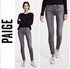 Paige Women's Mid-Rise Verdugo Ankle Skinny Jeans Gray Denim Medium Wash Size 30