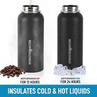 Water Bottles, with Straw 32 Oz 3 Lid Multi-Size Vacuum Insulated For Cold & Hot