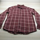 Under Armour Shirt Mens 2XL XXL Red Flannel Snap Button Up Outdoor Long Sleeve