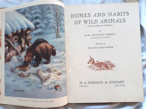 New ListingHOMES AND HABITS OF WILD ANIMALS Book Karl Patterson Schmidt HC Antique 1934