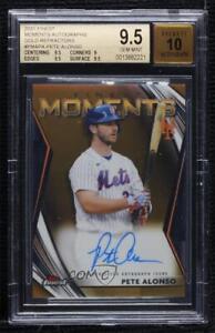 2021 Topps Finest Moments Gold Refractor /50 Pete Alonso BGS 9.5 GEM MINT Auto