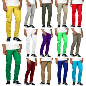 Men's Skinny Fit Jeans Stretch Colored Pants #1 VICTORIOUS 937