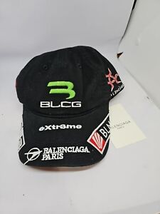 Balenciaga Racing Gamer Embroidered FW21 Baseball Cotton Cap Black Hat Size M