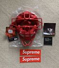 Supreme Rawlings SS18 Baseball Catchers Face Mask New Red Box Logo Stickers