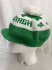Vintage Tam O Shanter Knit Cap Green White Ireland “Erin Go Bragh “