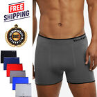 3, 6, 12 Mens Microfiber Boxer Briefs Underwear Seamless Stretchy Compression