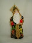 Ino Schaller Santa Ornament vintage glass hand painted Made in Poland 