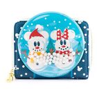 Loungefly Disney Snowman Mickey and Minnie Snow Globe Ziparound Wallet
