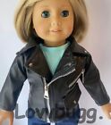 QUALITY WOW! Moto Black Leather Jacket for American Girl/Boy 18