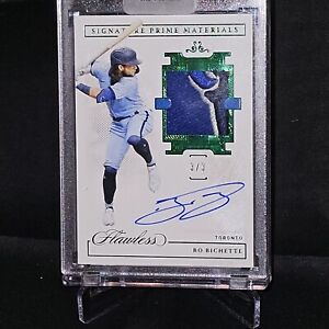 2021 Panini Flawless BO BICHETTE WORN 4-Color Patch/On Card Auto #/3 (B583) SSP