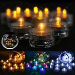 12x Waterproof LED Submersible Candles Tea Light Wedding Floral Party Decoration