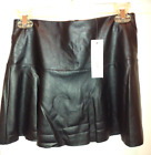 Sans Souci Women Black Faux Leather Skirt Small New with Tags
