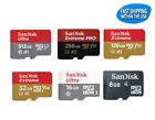 Sandisk Micro SD Card 64GB 128GB 256GB 512GB Extreme Pro Ultra Memory Cards lot