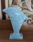 Vintage McCoy Pottery Robins Egg Blue Glaze Vase With Grape Clusters