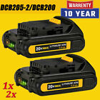 1-2PACK 20V 3.0Ah DCB206 For Dewalt 20 Volt Max XR Lithium Battery DCB203 DCB201