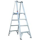 Werner Step Ladder 10 ft. Reach Aluminum Platform 300 lb. Load Capacity Foldable