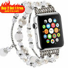 Women Agate Beads Strap Watch Band Loop For Apple Watch Series SE 7 6 5 4 3 2