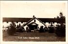 Vintage Michigan Photo RPPC Postcard Lost Lake Woods Club Lincoln 1941 Cars T8