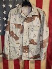 Military Shirt Medium Reg Chocolate Chip Camouflage Camo Desert Coat BDU 9065