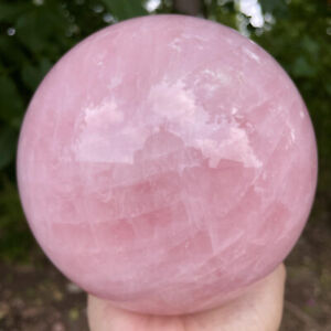 2920g Natural Hot Pink Rose Quartz Sphere Crystal Ball Reiki Healing